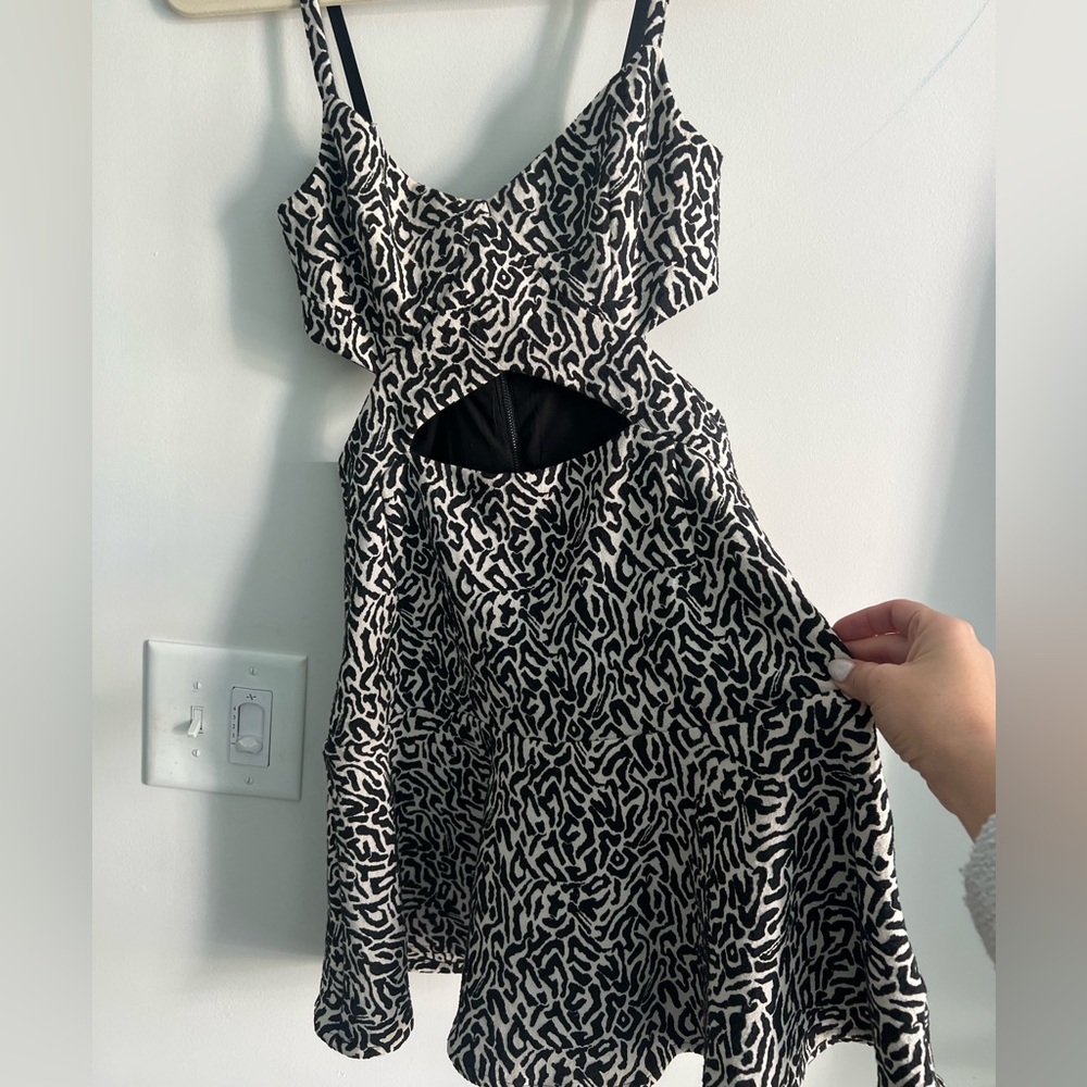 Ark & Co cut out animal print dress